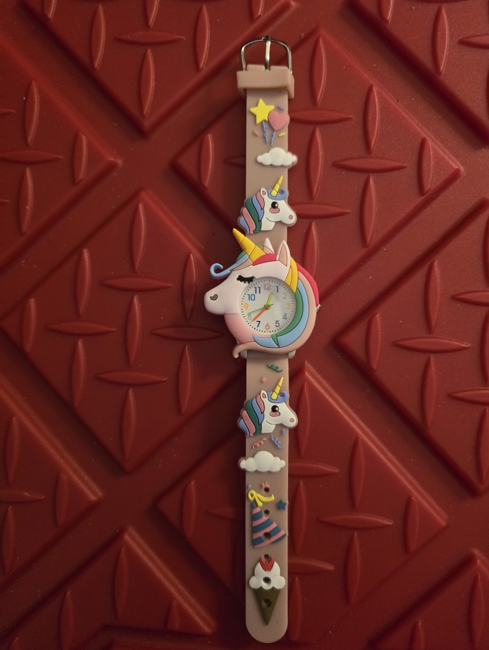 NIB - Pink Unicorn Kids' Silicone Analog Watch